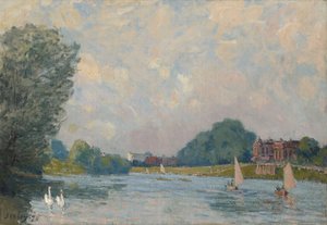 The Thames at Hampton Court by Alfred Sisley