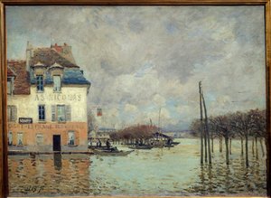 The flood at Port Marly by Alfred Sisley