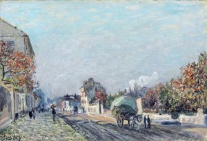 A Street in Marly (Painting by Alfred Sisley)