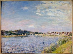 View of Mammes on the Loing by Alfred Sisley by Alfred Sisley