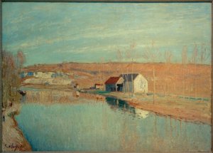 The Loing and the Hills of St. Nicaise - March Sun by Alfred Sisley