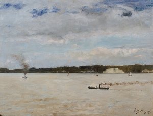 The Bay of Honfleur by Alfred Emile Stevens