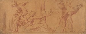 Group of Figures, Child Begging in Center by Alfred Emile Stevens