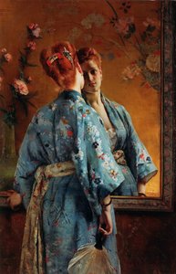 The Japanese Parisian by Alfred Emile Stevens