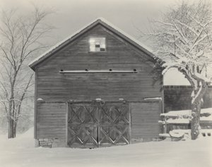 Barn and Snow by Alfred Stieglitz
