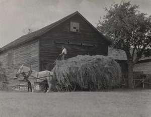 The Hay Wagon and Barn by Alfred Stieglitz