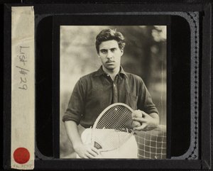 Untitled (Nephew Edward with tennis racquet)