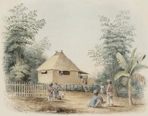 Native House Near Manila, 1842 by Alfred Thomas Agate