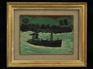 Trawler off Cornish Coast, c.1928 by Alfred Wallis
