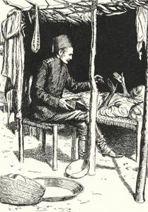 General Charles George Gordon tending to a dying old Sudanese woman by Alfred Wallis Mills