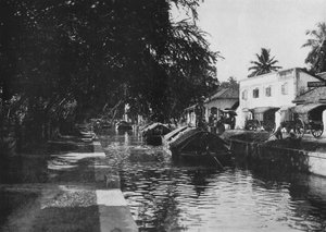 Negombo Canal, Showing Padda Boats by Alfred William Amandus Plate