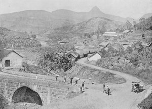 View of Maskeliya showing Adams Peak, c. 1890, 1910