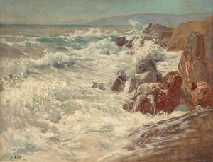 Surf on the Coast of Nervi