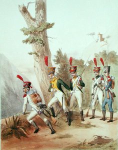 French Troops (engraved by Gustave David) by Alfred de (after) Marbot