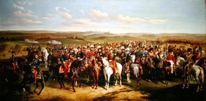 Visit of Prince Albert to the Emperor Napoleon III on the heights near Boulogne, 8th September 1854 by Alfred de Prades