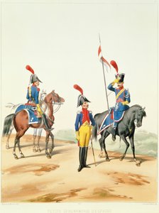 French Troops, Engraved by Gustave David, 1810 by Alfred de after Marbot