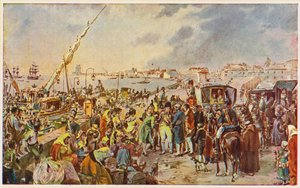 John of Braganza, Prince Regent of Portugal, leaving for Brazil