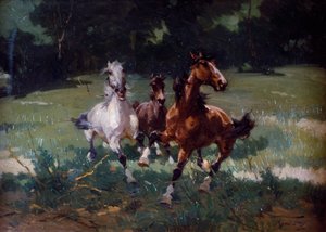 Running Horses by Alfredo Tominz