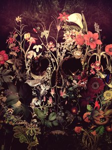 Floral Skull Garden