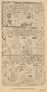 Page of Troano Manuscript by Alice Dixon Le Plongeon