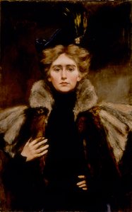 Natalie in Fur Cape by Alice Pike Barney