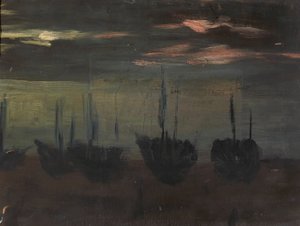 Ships in Moonlight by Alice Pike Barney