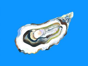 Blue Oyster Abstract