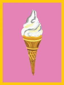 Pink Ice Cream Cone