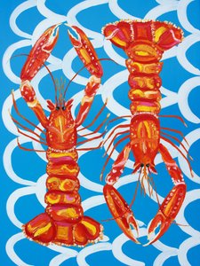 Playful Ocean Lobsters by Alice Straker
