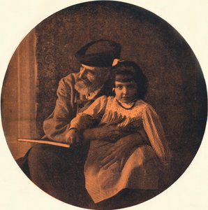 Portrait of Domenico Morelli and his Grandchild, c. 1900-1902 by Alinari