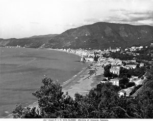 Panoramic View of the City of Alassio, Province of Savona by Fratelli Alinari