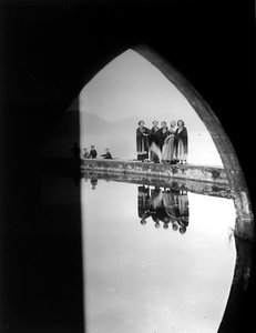 Villa Rosa Maltoni Mussolini: group of adolescents wearing traditional Venetian costumes