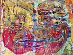 Vibrant Organic Abstraction