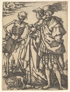 Couple and Death with a Drum, from The Dance of Death by Allaert Claesz