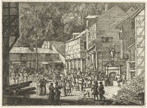 View of Spa with a Water Source (Four Water Sources in and around Spa) by Allaert van Everdingen