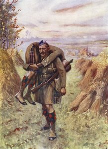 Private Ross Tollerton winning the Victoria Cross by Allan (after) Stewart