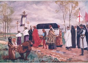 Burial of St Hugh, Illustration from 