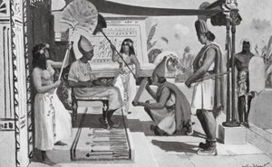 Rameses II receiving a Copy of his Treaty with the Hittites by Allan Stewart