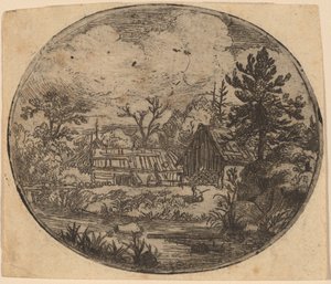 Hamlet at the Bank of a River by Allart van Everdingen
