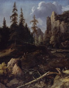 Norwegian Mountain Landscape by Allart van Everdingen