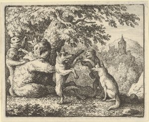 On Order of the Lion, a Piece of Skin is Taken from the Bear, A Piece of the Front Paws..., 1650-75 by Allart van Everdingen
