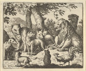 Renard Exonerates Himself of His Crimes Before the Lion, 1650-75 by Allart van Everdingen