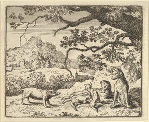 Renard Receives a New Citation from the Badger, 1650-75 by Allart van Everdingen