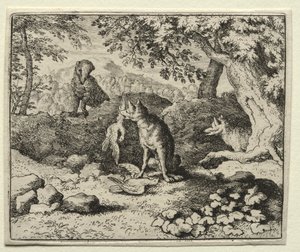 Reynard the Fox: Badger Comes to Warn Reynard by Allart van Everdingen