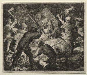 Reynard the Fox: Peasants Attack the Bear by Allart van Everdingen