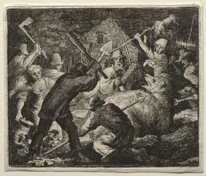Reynard the Fox: Peasants Attack the Bear by Allart van Everdingen