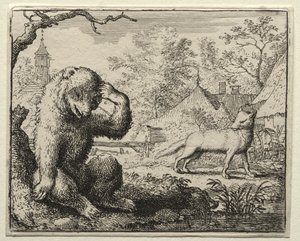 Reynard the Fox: Reynard Chides the Injured Bear by Allart van Everdingen