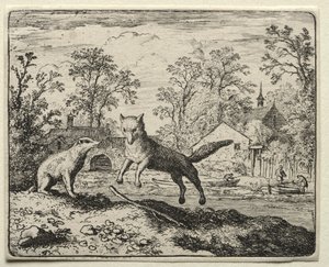 Reynard the Fox: Reynard Doing Penance by Allart van Everdingen