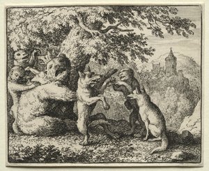Reynard the Fox: Reynard Equipped for his Pilgrimage by Allart van Everdingen