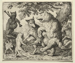 Reynard the Fox: The Wolf and the Bear Celebrate Their Freedom by Allart van Everdingen